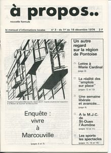 "A Propos.." NS n° 3, du 1er au 15 décembre 1976