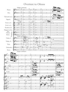 Partition complète, Oberon, ou pour Elf-King s Oath, Romantic and Fairy Opera in 3 Acts par Carl Maria von Weber