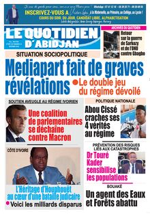 Le Quotidien d’Abidjan n°2992 - du vendredi 18 décembre 2020