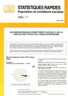 STATISTIQUES RAPIDES Population et conditions sociales. 1994 7