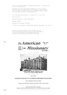 The American Missionary — Volume 54, No. 3, July, 1900