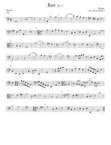 Partition Bass2 viole de gambe, clef en basse et en alto, duos pour violes de gambe par Anonymous