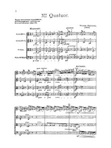 Partition complète, corde quatuor No.3, Roslavets, Nikolay