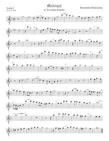Partition viole de gambe aigue 2, octave aigu clef, Madrigali a 5 voci, Libro 2 par Benedetto Pallavicino