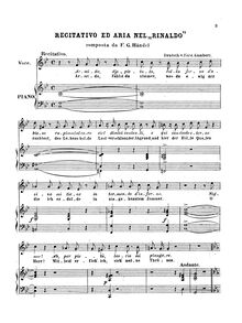 Partition complète (E♭ major), Rinaldo, Handel, George Frideric