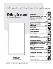 Notice Réfrigérateur Frigidaire  FRT21IS6BWA