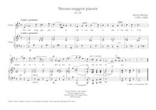 Partition Vocal Score, Nessun maggior piacere, Berlioz, Hector