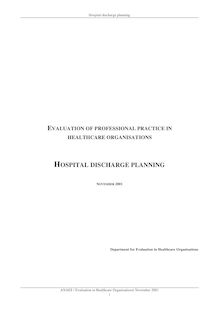 Sortie du patient hospitalisé - Hospital discharge planning - english version