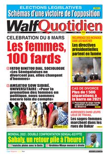 Walf Quotidien n°8986 - du mardi 08 mars 2022
