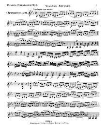 Partition violons II, Timebunt Gentes, Offertorium, HV 87, c minor