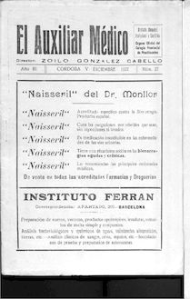 El Auxiliar Médico: revista mensual profesional, n. 027 (1927)