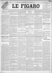 Une du Figaro du 14 novembre 1904