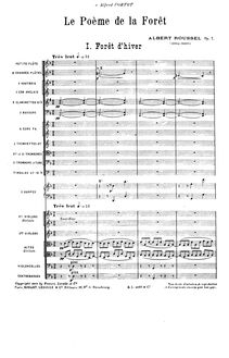 Partition complète, Symphony No.1 (Le poème de la forêt), Roussel, Albert