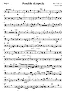 Partition basson 1, Fantaisie triomphale, Dubois, Théodore