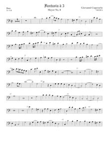 Partition viole de basse, Fantasia pour 3 violes de gambe, Coperario, John par John Coperario