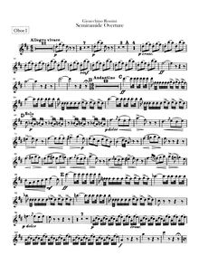 Partition hautbois 1, 2, Semiramide, Melodramma tragico in due atti