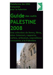 Guide des outils Palestine 2008 - Les Amis du Monde diplomatique