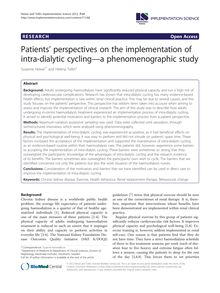 Patients’ perspectives on the implementation of intra-dialytic cycling—a phenomenographic study