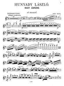 Partition violon 1 , partie, Hunyady László, Hunyady László - Nagy Ábránd (Grand Illusion)Grande Fantaisie for 2 Violins and Piano