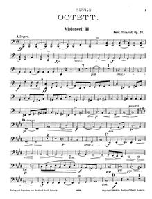 Partition violoncelle 2, corde Octet, Op.78, Octett für 4 Violinen, 2 Bratschen und 2 Violoncelle, Op. 78