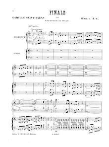Partition No. , Finale, 6 Duos, Op.8, Saint-Saëns, Camille