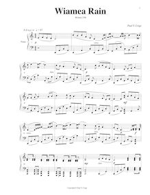Partition de piano, Wiamea Rain, C Major, Csige, Paul