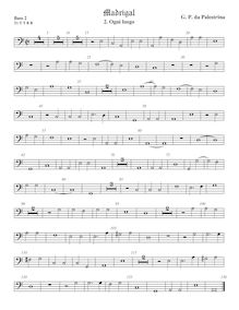 Partition viole de basse 2, 3 madrigaux, Palestrina, Giovanni Pierluigi da