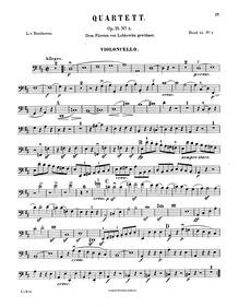 Partition violoncelle, corde quatuor No.3, Op.18/3, D major, Beethoven, Ludwig van par Ludwig van Beethoven