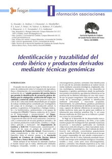 Identificación y trazabilidad del cerdo ibérico y productos derivados mediante técnicas genómicas