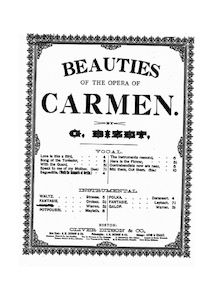 Partition Waltz, Carmen, Opéra-comique en quatre actes, Bizet, Georges