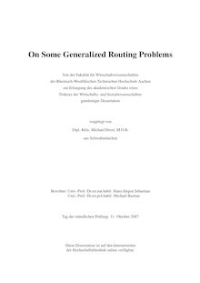On some generalized routing problems [Elektronische Ressource] / vorgelegt von Michael Drexl