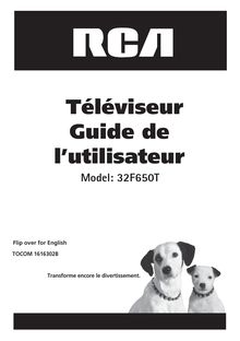Notice Télévision RCA  32F650T