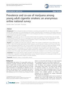 Prevalence and co-use of marijuana among young adult cigarette smokers: An anonymous online national survey