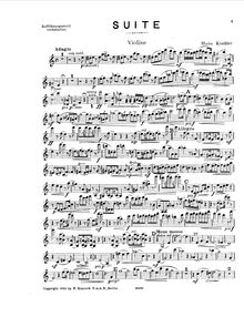 Partition violon et viole de gambe parties, Trio-, Trio-Suite for Violin, Viola and Piano