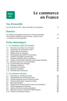 Sommaire - Le commerce en France - Insee Références Web - Édition 2011 