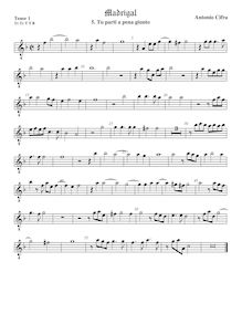 Partition ténor viole de gambe 1, octave aigu clef, Il terzo libro de madrigali a cinque voci nuovamente composto & dato en luce par Antonio Cifra