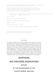 Northern Nut Growers Association, Report of the Proceedings at the Fourth Annual Meeting - Washington D.C.  November 18 and 19, 1913