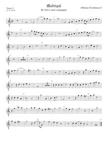 Partition ténor viole de gambe 3, octave aigu clef, Madrigali a 5 voci, Libro 2 par Alfonso Ferrabosco Sr.