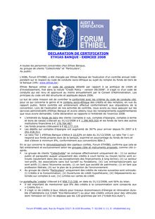 Declaration de certification ethias banque   exercice 2008