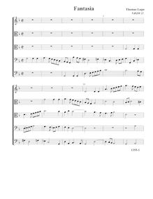 Partition Fantasia VdGS No.21 - partition complète (Tr T T B B), fantaisies pour 5 violes de gambe