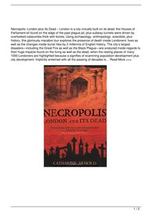 Necropolis London and Its Dead Book Reviews