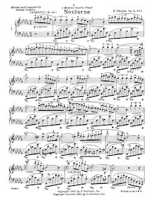 17 pages de Partition complète : nocturnes par Chopin Frédéric