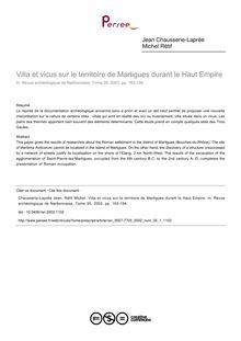 Villa et vicus sur le territoire de Martigues durant le Haut Empire - article ; n°1 ; vol.35, pg 163-194