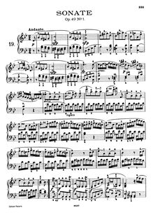 Partition complète, Piano Sonata No.19, Leichte Sonaten, G minor