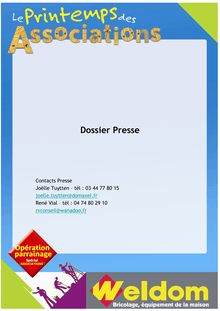 Telecharger le fichier PDF - Dossier Presse