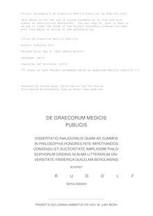 De Graecorum Medicis Publicis