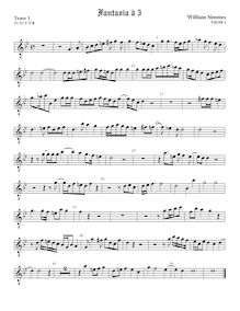 Partition ténor viole de gambe 1, octave aigu clef, Fantasia, G minor