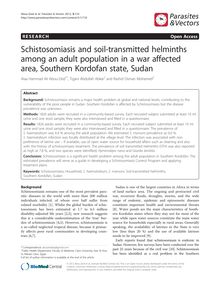 Schistosomiasis and soil-transmitted helminths among an adult population in a war affected area, Southern Kordofan state, Sudan