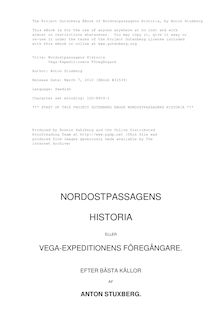 Nordostpassagens Historia - Vega-Expeditionens Föregångare