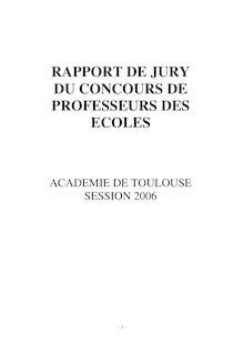 RAPPORT DE JURY DU CONCOURS DE PROFESSEURS DES